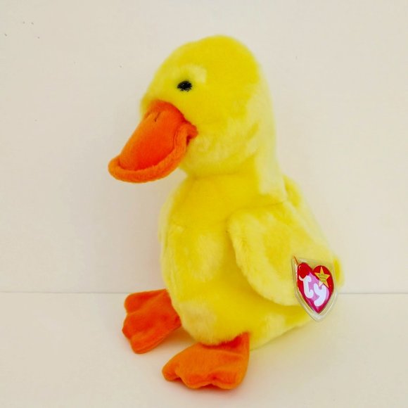 Ty Beanie Buddy Quackers the Duck 1998, 10" - Picture 1 of 5